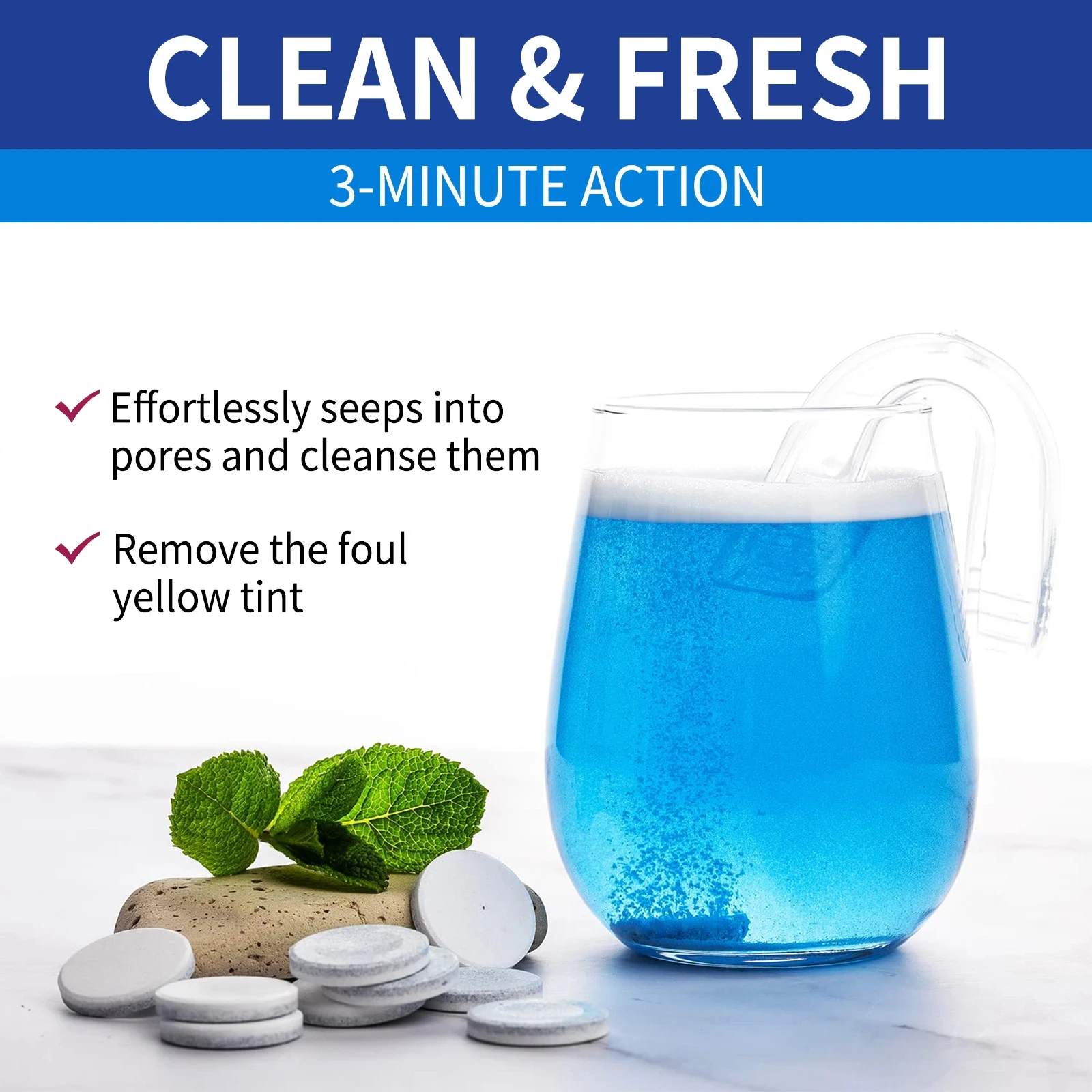 100pcs Retainer Cleanser Tablets Tablets Oral Cleaning Retainer Cleaner with Eliminating Dirt Washing Away Plaque Oral Care