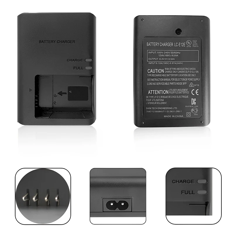 LC-E12 Battery Charger For Canon LP-E12 LPE12 EOS-M EOS M200 M50 M50II M10 M100 100D Rebel SL1 kiss X7 Camera LCE12 LC-E12E