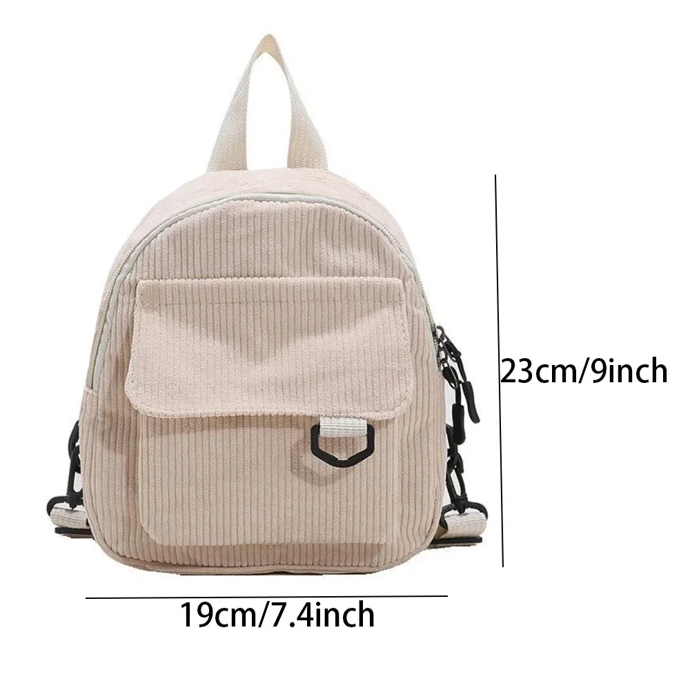 Mini Sac à Dos WisePoint Velours Côtelé - Sac Bandoulière Femme Décontracté