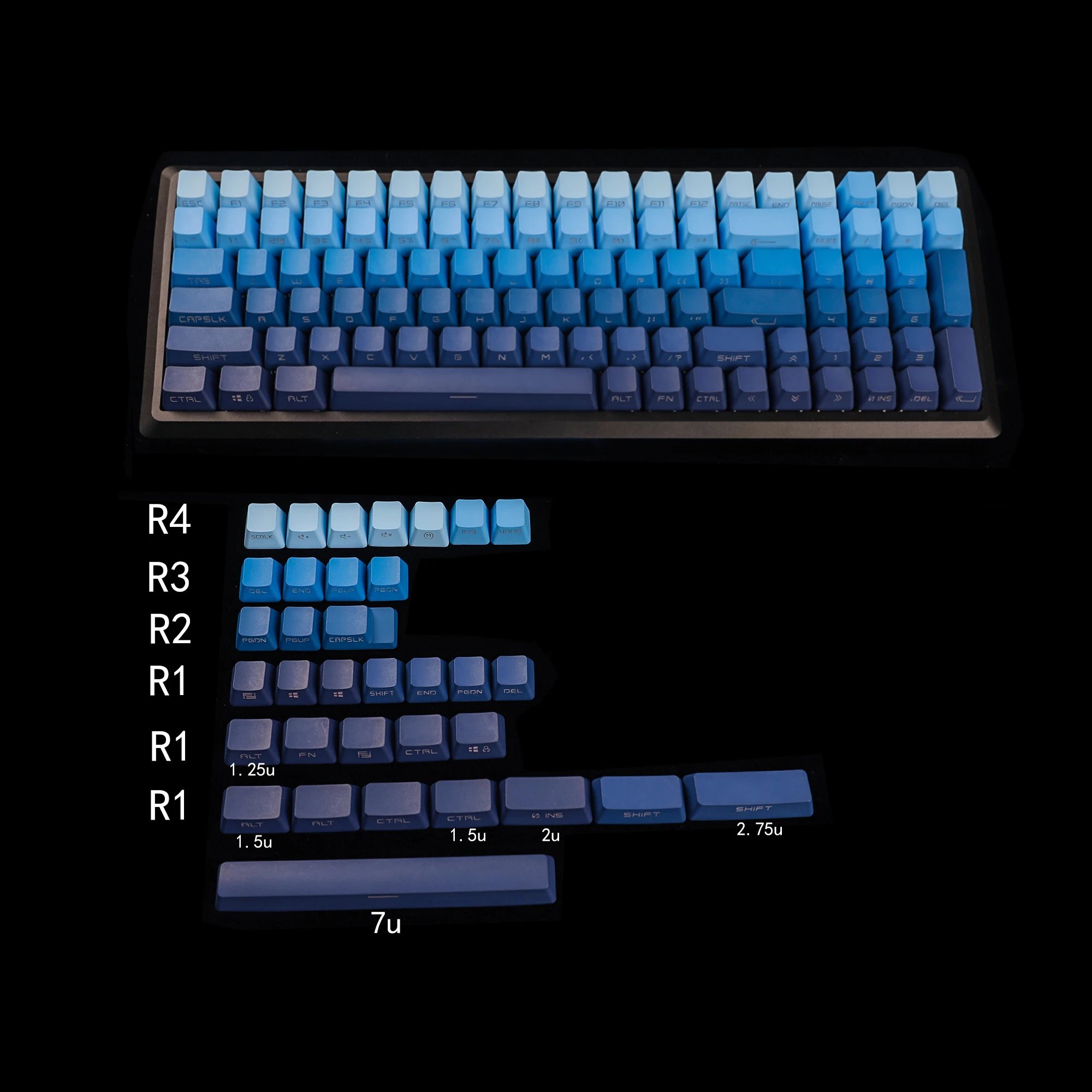 retroiluminados, apto para teclado mecânico MX, 108,