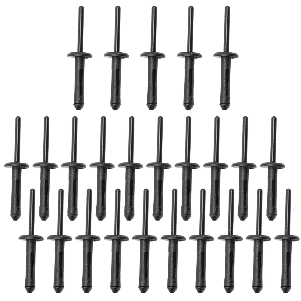 25 Pcs Car Front Hood Bumper Nylon Rivets Black Clips Fit For Dodge For ...