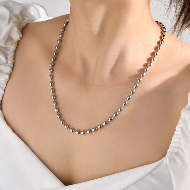 High Quality Stainless Steel Bead Chain for Necklace Silver/Gold 2.2mm and  3mm Wide Chain - China Bead Chain and Sweater Chain price |  Made-in-China.com