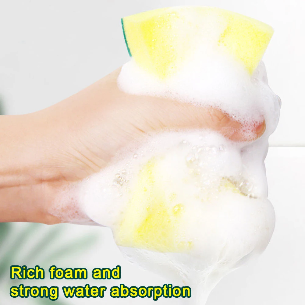 20pcs Multi-purpose Double-faced Sponge Scouring Pads Dish Washing Scrub Sponge Removing Cleaning Scrubber Brush for Kitchen