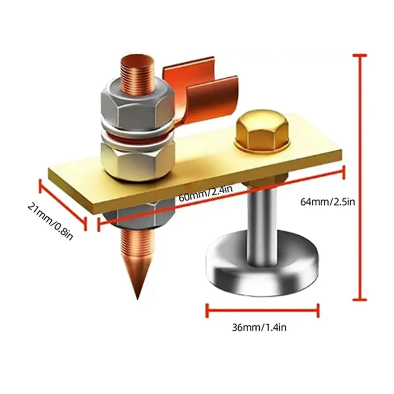 Magnetic Welding Head Fix Ground Clamp Single/Double Strong Magnetic Welding Support for Electric Welding Ground