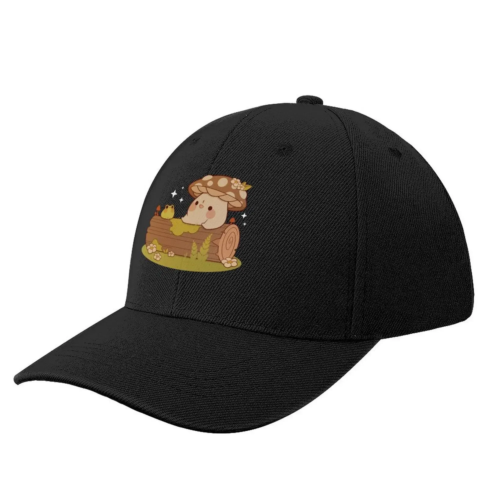 

Mushroom and frog friends Baseball Cap fishing hat Rave Male Women's