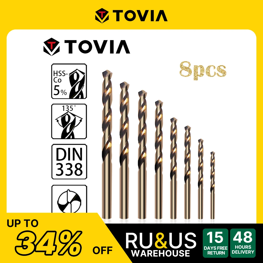 HSS Cobalt Drill Bits Set For Metal Hardened Steel HSS CO Set Metal