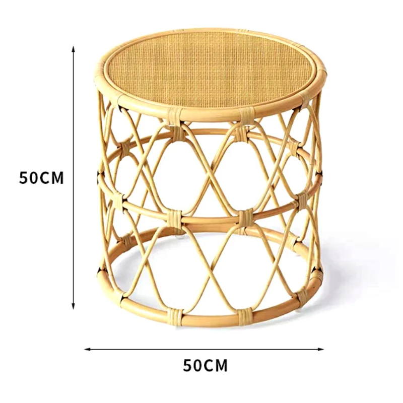 INS Children's Rattan Chair, Indonesian Plant Fiber Seat, Photography Studio Baby Chair, Handwoven Round Stool, Bohemian Style