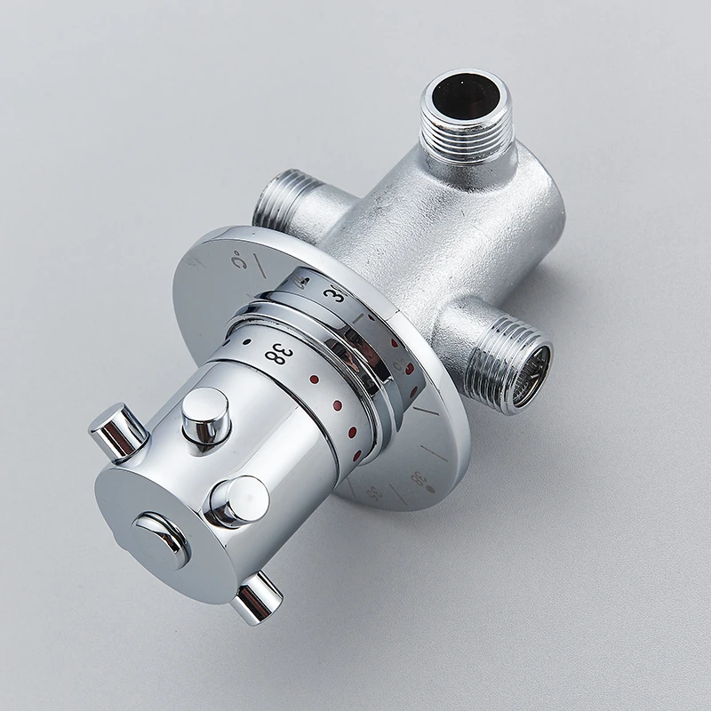 Thermostatic Mixing Valve Thermostatic 38 Connector G1/2 Ceramic Cartridges Tap Control Mixing Water Temperature Control Valve Bathroom Accessories
