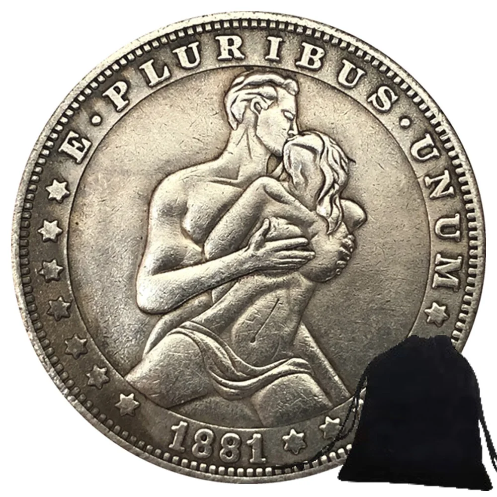 LibertyAngelsKissHoboNickelFunnyCoupleCoinsLuckyCoins