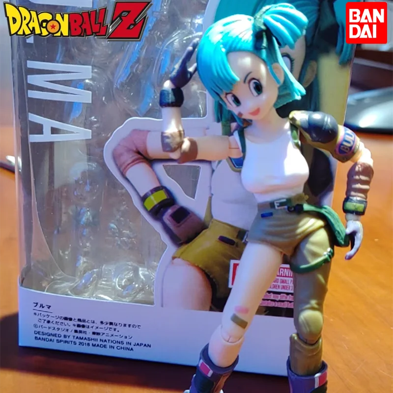 

Anime Dragon Ball Action Figure Bulma Mfg Series Shf Soldier Accessories Statue Pvc Model Doll Collectibletoy For Children Gift