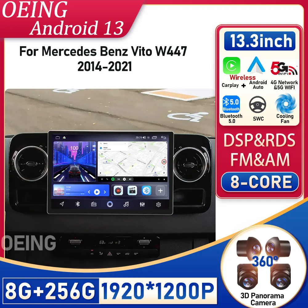

13INCH BIG Screen Android For Mercedes Benz Sprinter 2018 - 2022 Multimedia Video Player 4G WIFI Navigation GPS Carplay Auto TV