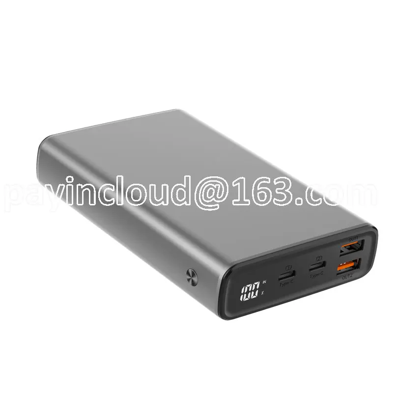 20000mah PD 100W 보조베터리 디지털 디스플레이 USB C 유형 c 노트북 보조베터리 맥북 프로 삼성 델 Hp
