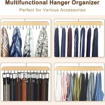 Wooden Belt and Scarf Hanger 2