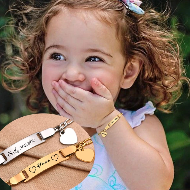 Personalized Bangle Bracelet Infant/Baby/Toddler - BeadifulBABY