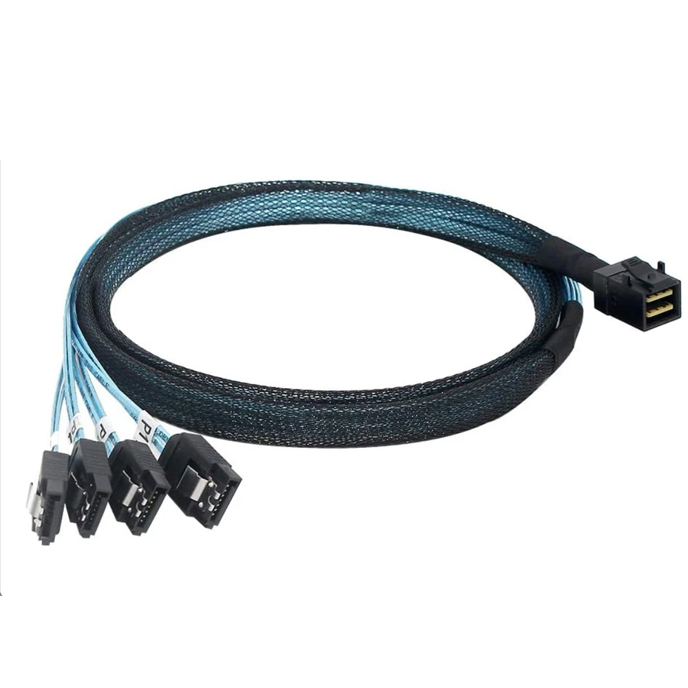 SFF-8643 - SATA, 미니 SAS - SATA 케이블 미니 SAS 브레이크아웃 케이블 SFF 8643 - SATA 미니 SAS HD - SATA SAS - 4X SATA 케이블