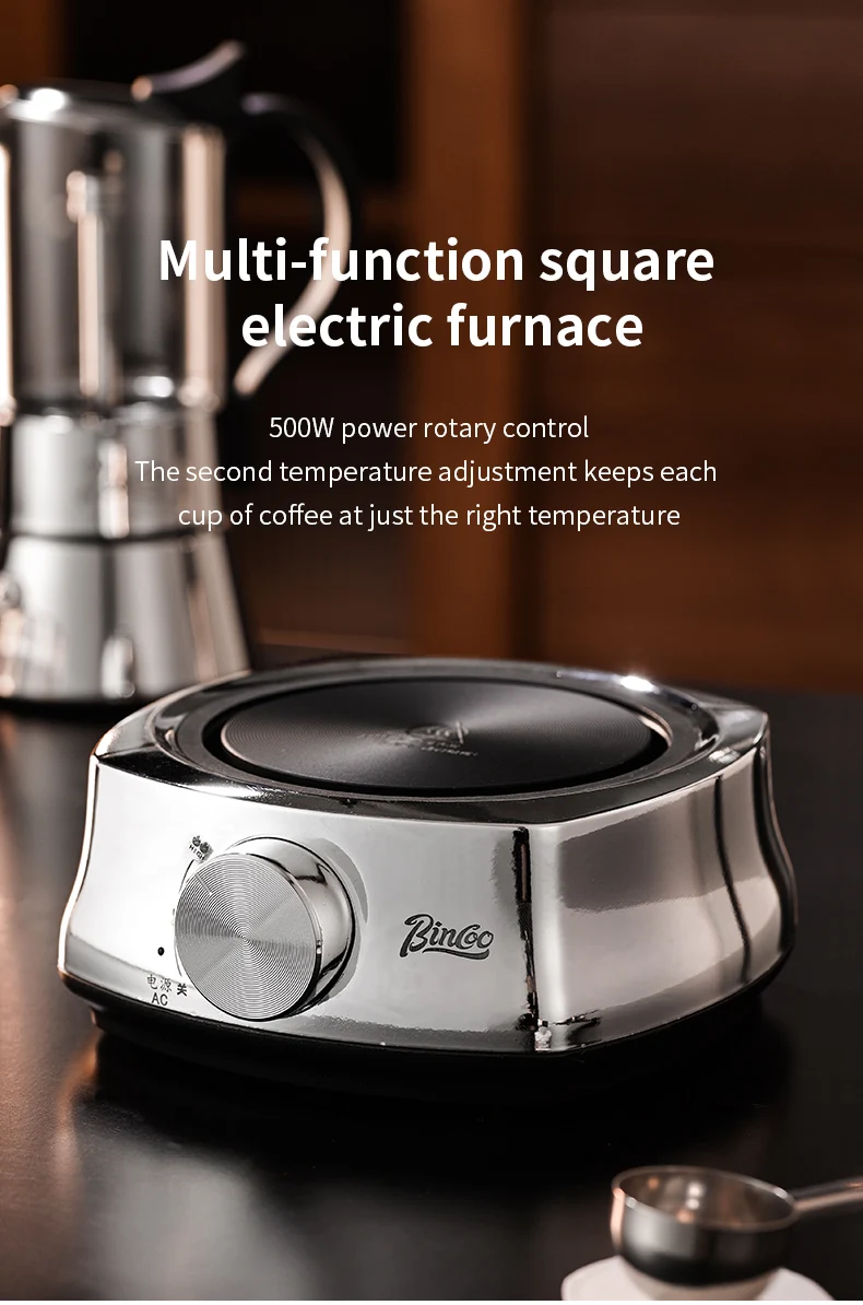 Bincoo Two Person 120ml Mocha Pot Visible Glass Türkiye Coffee Pot Electric Ceramic Stove Heating Concentration Extraction Pot