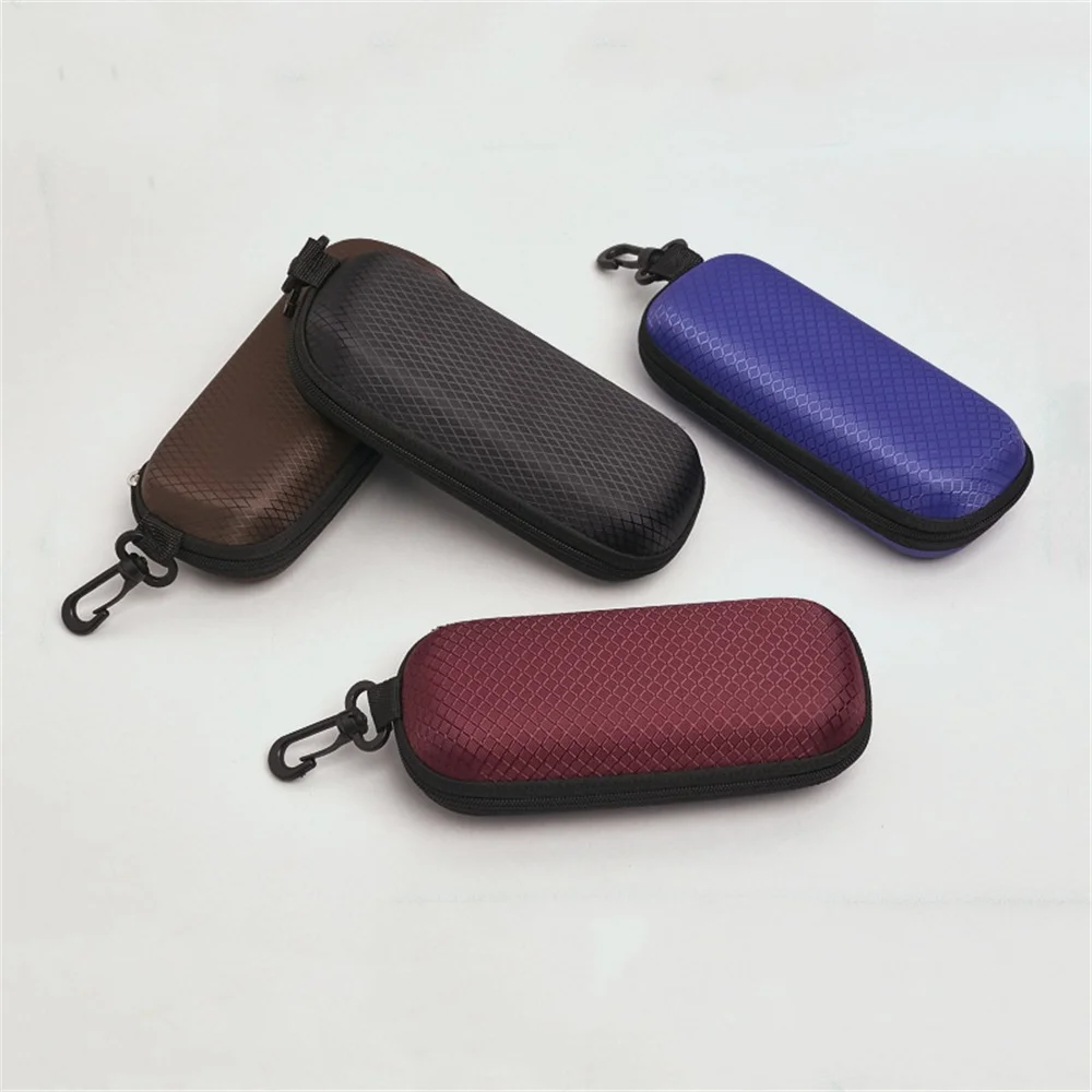 New Portable EVA Eyewear Cases Cover Sunglasses Hard Case For Women Men Glasses Box With Lanyard Zipper Eyeglass Cases Protector