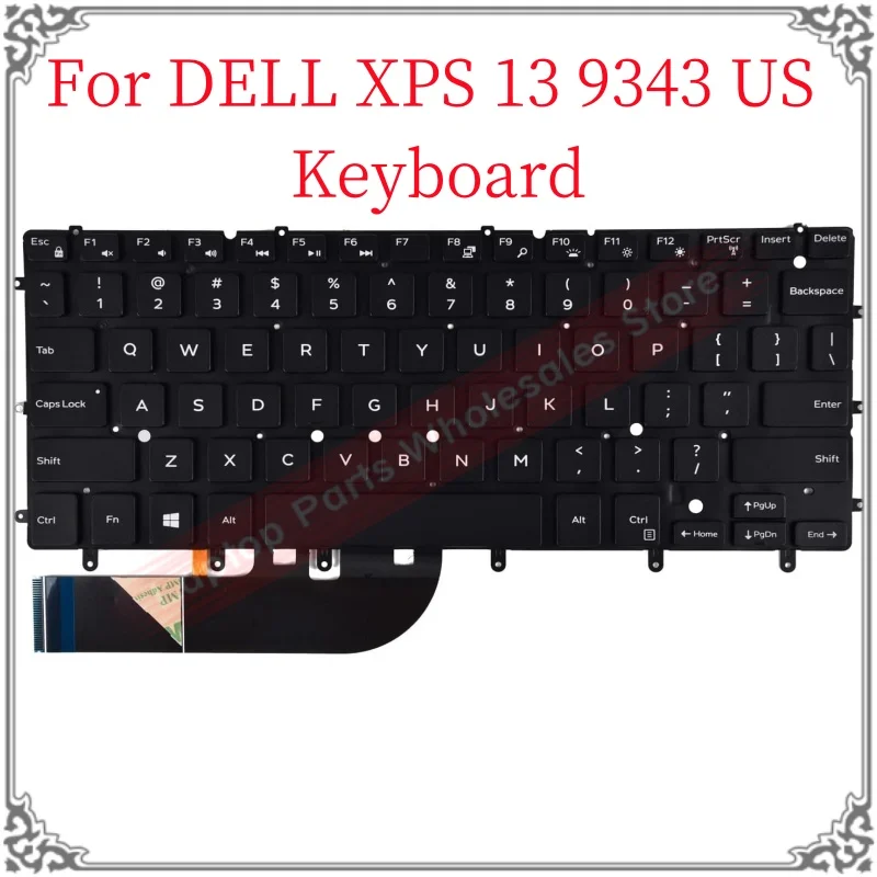 

Новая клавиатура для DELL XPS 13 9343 xps 13 9350 9360 клавиатура с американской раскладкой черная клавиатура для ноутбука Замена подсветки