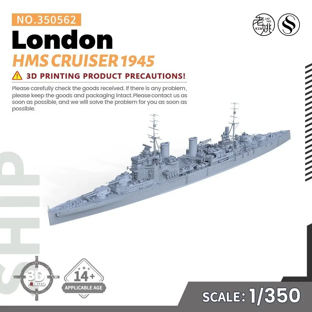 

SSMODEL SS350562 1/350 Military Model Kit HMS London Cruiser 1945