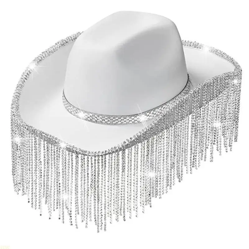 15YC Sonnenfester Hochzeits-Cowboyhut mit Sonnenbrille + Kopftuch für den Junggesellenabschied – Detail 10