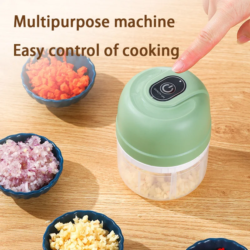Electric Garlic Chopper 100/250ML Mini USB Charging Ginger Vegetable Cutter Food Chopper Kitchen Tools garlic chopper