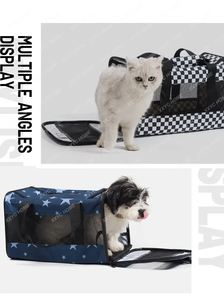 Pet Go out Portable Handbag Large Multifunctional Portable Crossbody Foldable Cat Bag Dog Bag cat cage for travel