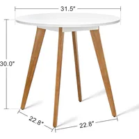 Kitchen Table with Soild Wooden Legs Mid Century Modern Table for Dinning Room, Living Room (31.5" W x 31.5" D x 30.03" H) 2