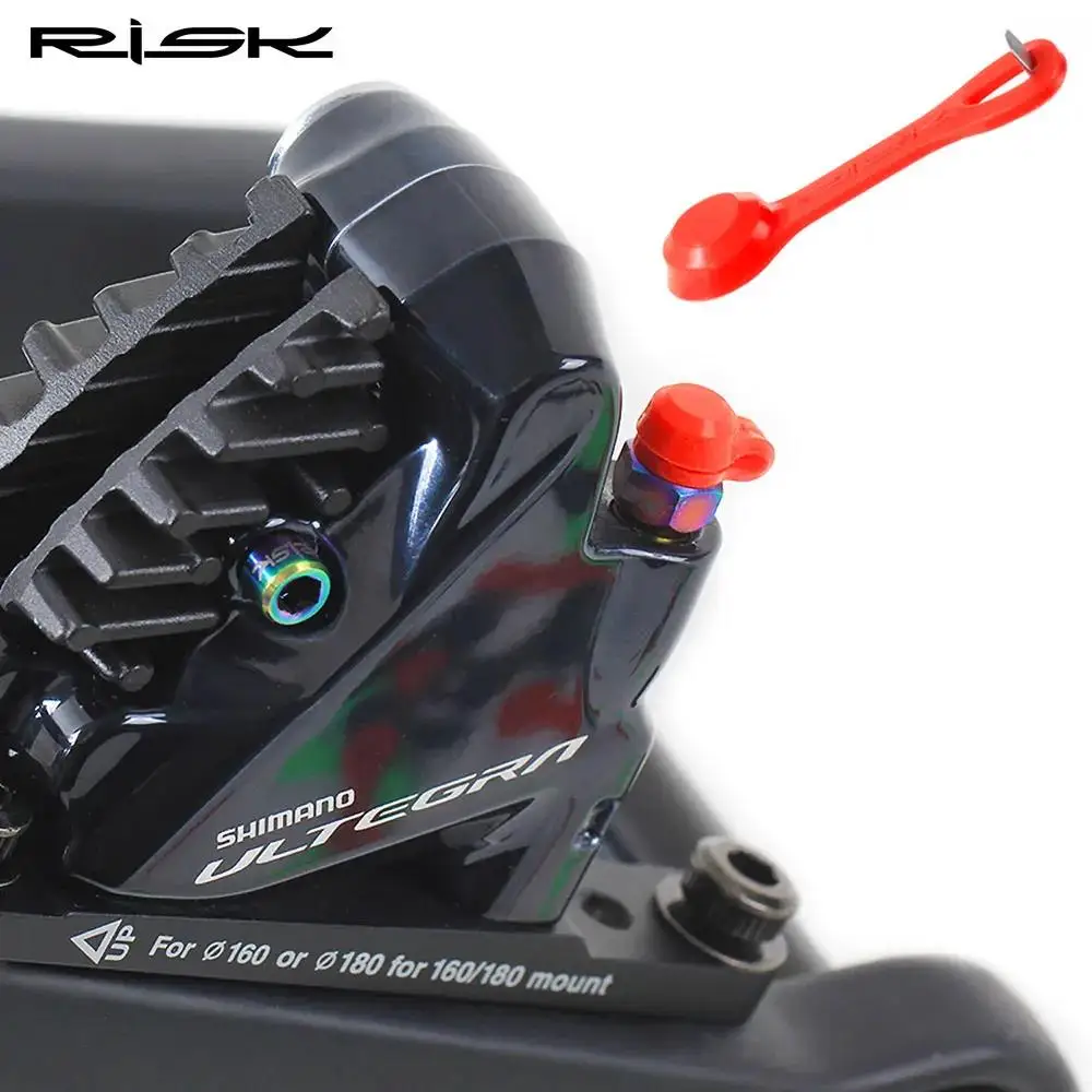 Mountain Bicycle Disc Brake RISK MTB Bike Silica Gel Bleed Nipple Cover Dust Cap For XT Oil Disc Brake Clamp