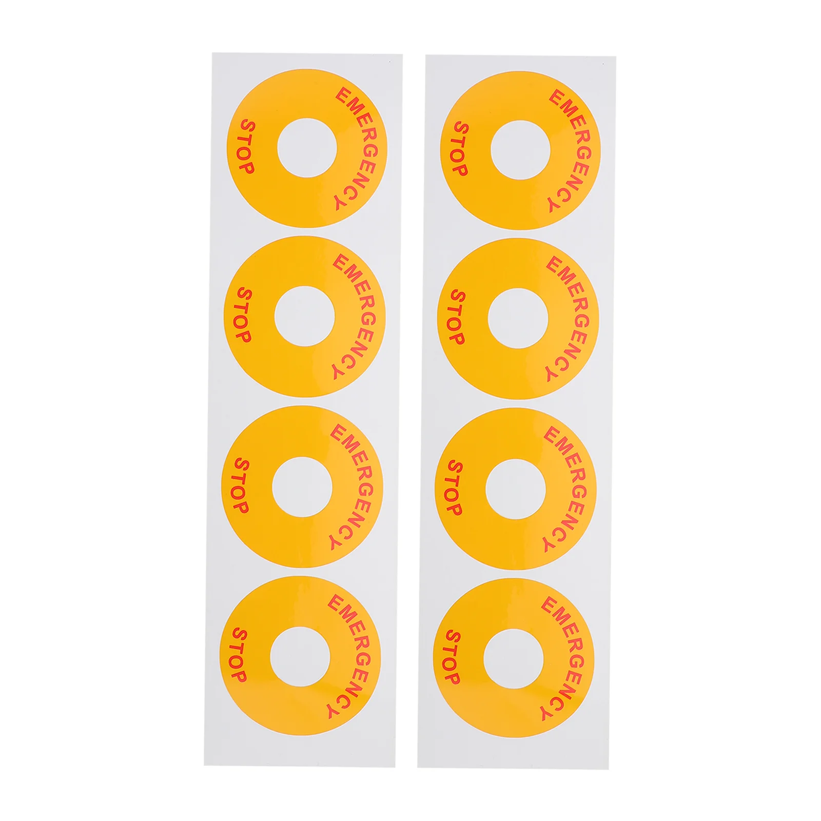 

8pcs Equipment Emergency Stop Sign Sticker Emergency Stop Caution Label Sticker