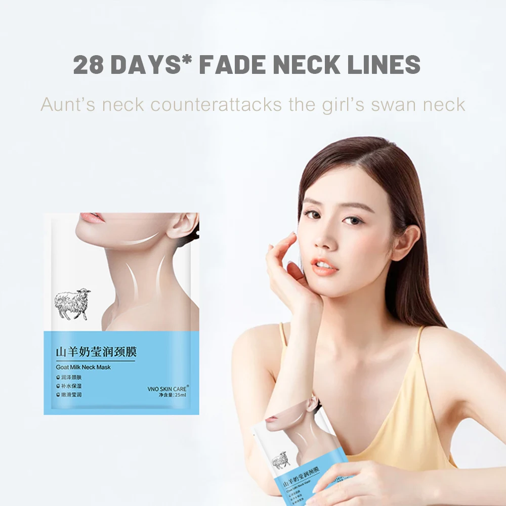Neck Mask 1PCS Goat Milk Neck Mask Collagen Firming Neck Skincare Mask
