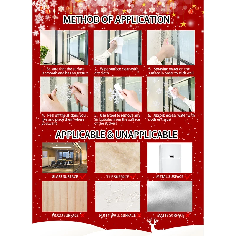 Christmas Winter Wall Stickers Snowflake Tree Branch Hummingbird Window Glass Sticker Merry Christmas Decor Happy New Year