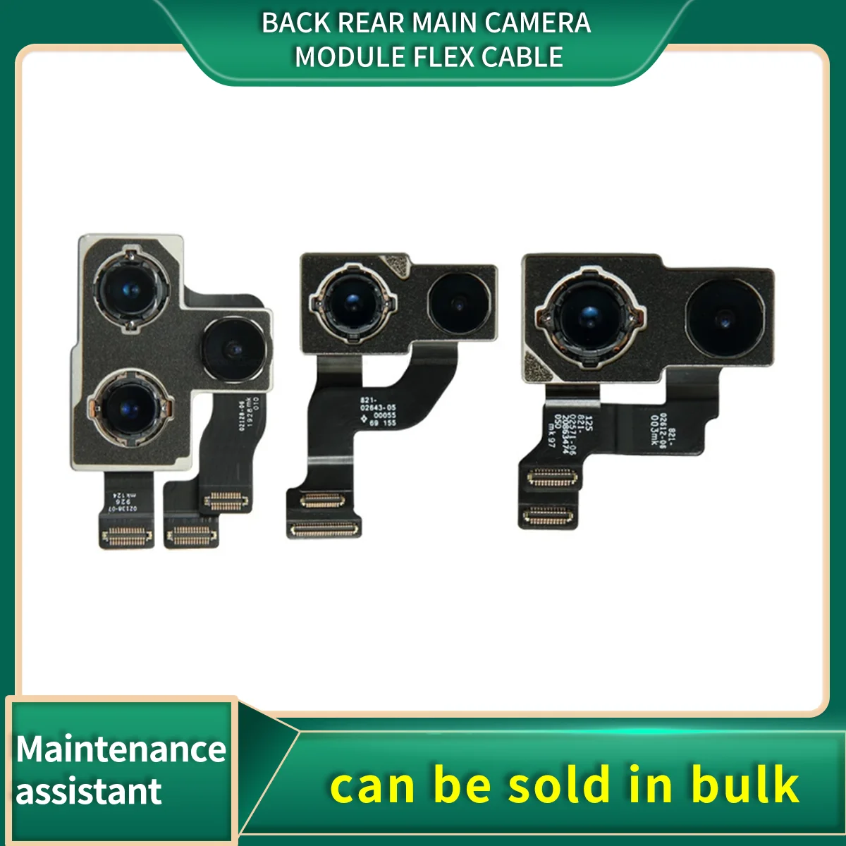 Original Back Camera Rear Main Lens Flex Cable Camera For iPhone 11 12 mini 12Pro 11Pro Max Rear