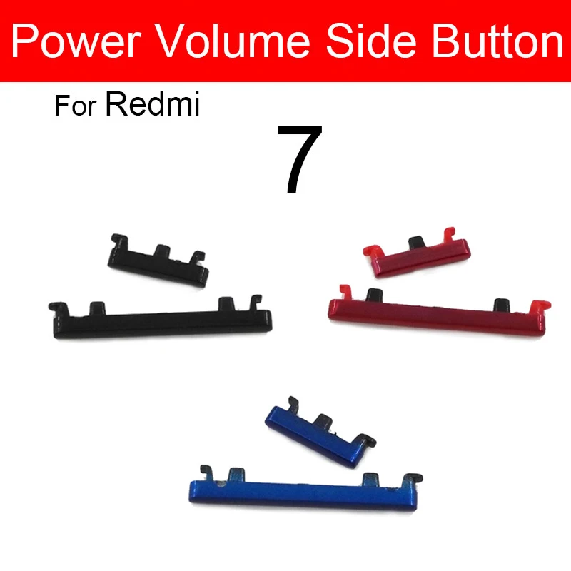 Power Volume Side Button button switch control key button replacement parts phone button replacement parts power switch button For Xiaomi Red Rice Redmi 7 Note 7 Note7 Pro