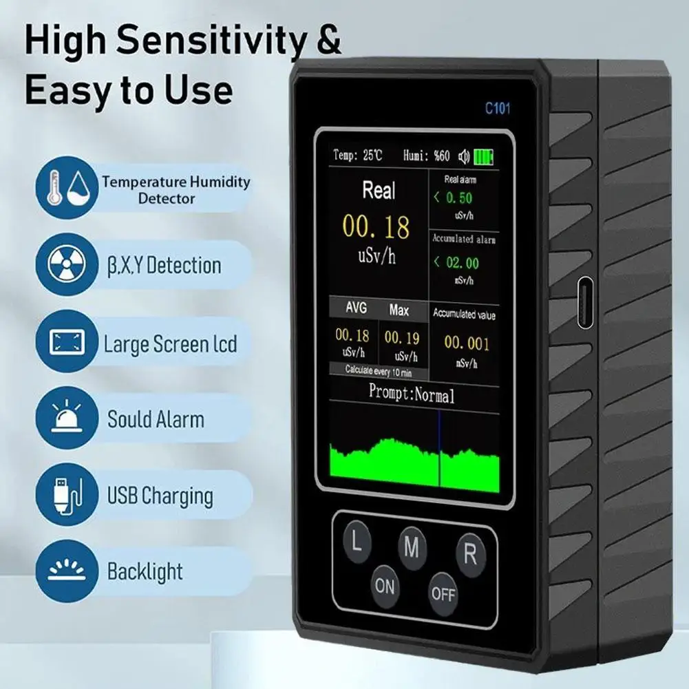 

XR1 BA-9B Upgraded Geiger Counter Nuclear Radiation X-ray Γ-ray Β-ray Radioactivity Personal Dosimeter