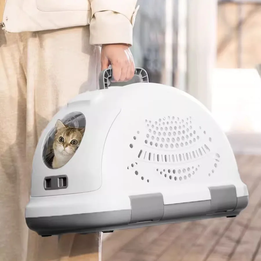 

Portable Cat Carrier Cute Breathable Outdoor Creative Case Cat Carrier Plastic Hard Shell Ladies Breathable Para Gatos Pet Bag