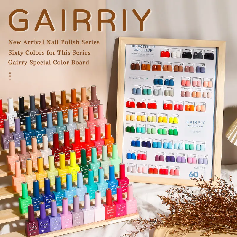 Gairriy Nails Polish 120 Colors/set Red Black Color Nail Polish 15ml UV Permanent Seedling Varnish Hybrid Nail Art Salon Glitter 2