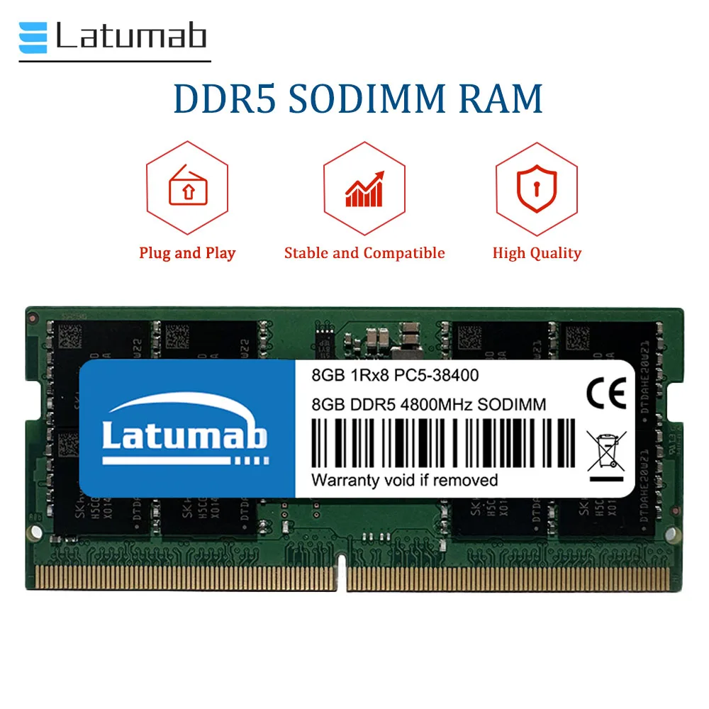 램카드 Sodimm DDR3 4GB 8GB 2GB 1333 1600MHZ 노트북 메모리 램, 공장 도매 10 Latumab 메모리아 램, 노트북 컴퓨터 RAM용, DDR5, 8GB, 16GB, 32GB, 4800MHz, 5600MHz, PC5-34800 44800, 1.1V, 262 핀