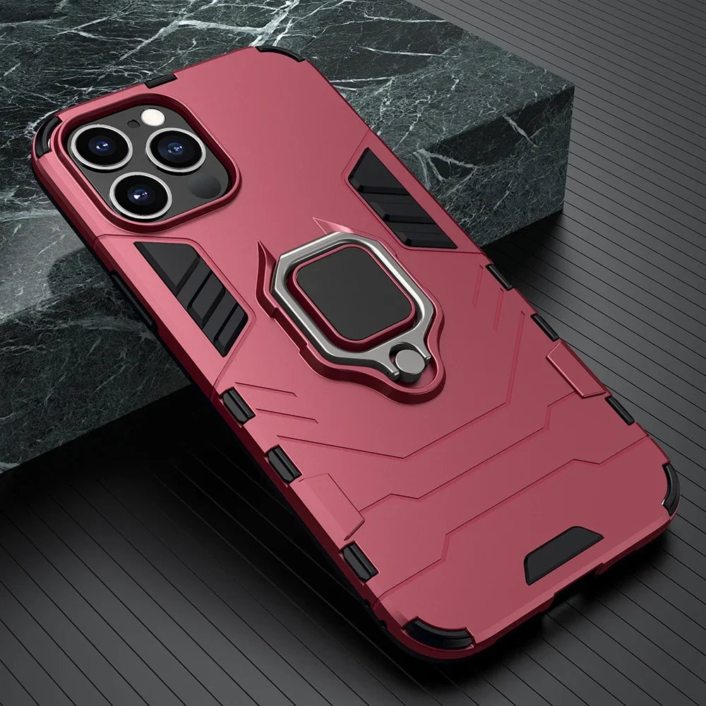 thumbnail image 1 of Funda de silicona con anillo magnético para iPhone, carcasa trasera a prueba de golpes para iPhone 15 Pro Max 14 Max 11 12 13 Pro XS Max Plus, 1 of 5