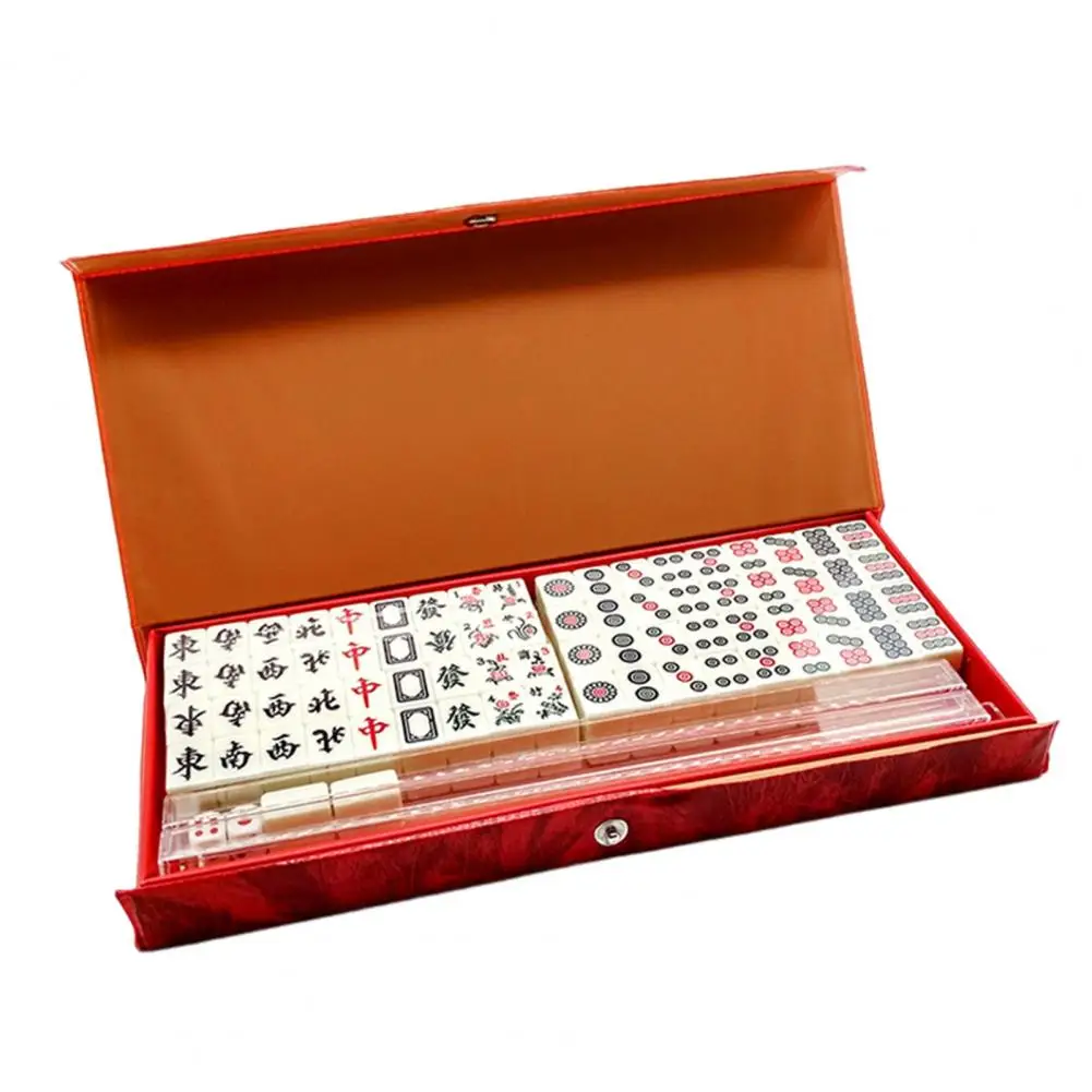 Mini Mahjong Set Portable Mahjong Board Portable Mini Game Set for Travel Home Parties Lightweight Classic for On-the-go