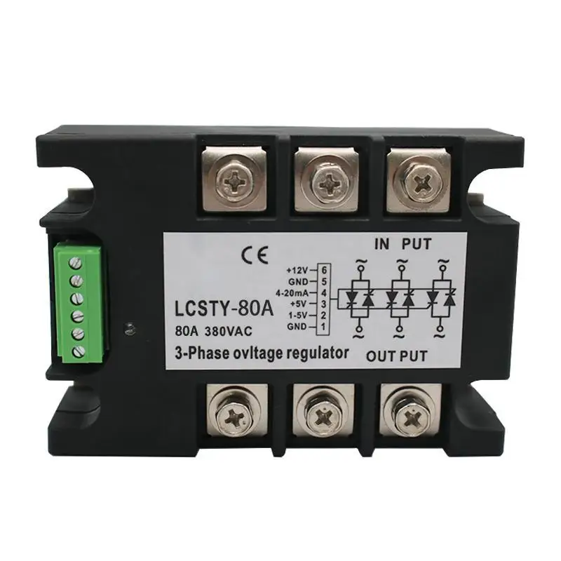 

STY 380VAC 40A-120A Control Signal 4-20mA or 1-5V Three Phase Voltage Rregulator Ppower Controller Module