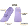 3Pairs Professional Bandage Yoga Socks Non-Slip Backless Pilates Socks Women Sport Ourdoor Fitness Breathable Ballet Dance Socks 5