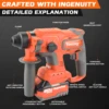 Superpan cordless rotary hammer Impact drill Portable 20V Tool Set with Battery for Electric Drill 3
