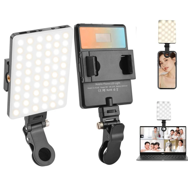 Luz LED de relleno para Selfie, luz para teléfono móvil, 2500K-9000K, para  vídeo en vivo, portátil, teléfono inteligente, luz de relleno para  videoconferencia - AliExpress