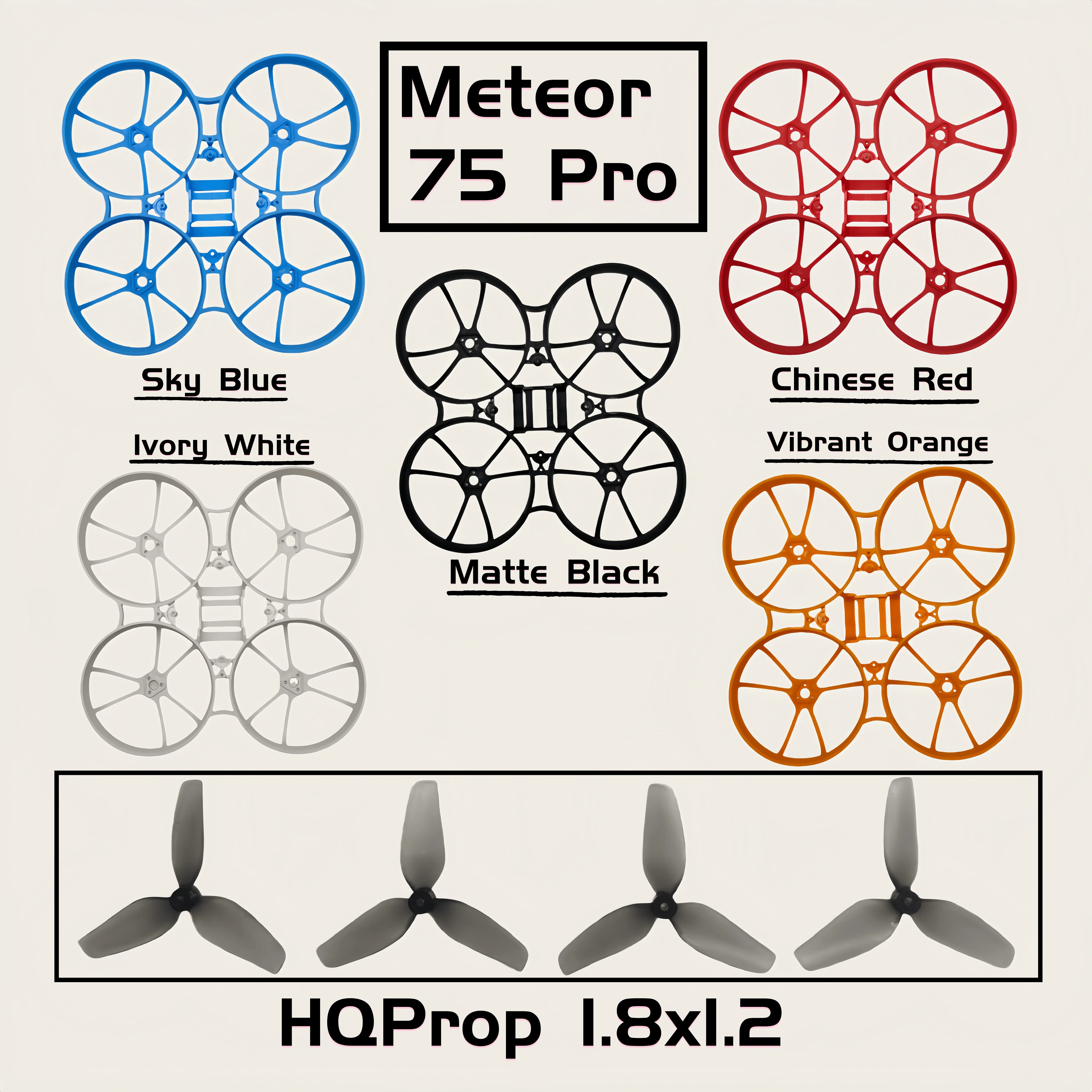 BETAFPV Meteor 75 Pro Frame HQ 1.8×1.2 3-Blade Propeller Set 1.5mm Shaft 45mm Drone Propellers 1S FPV Indoor Freestyle Drone 1 BETAFPV Meteor 75 Pro Frame HQ 1.8×1.2 3-Blade Propeller Set 1.5mm Shaft 45mm Drone Propellers 1S FPV Indoor Freestyle Drone 1