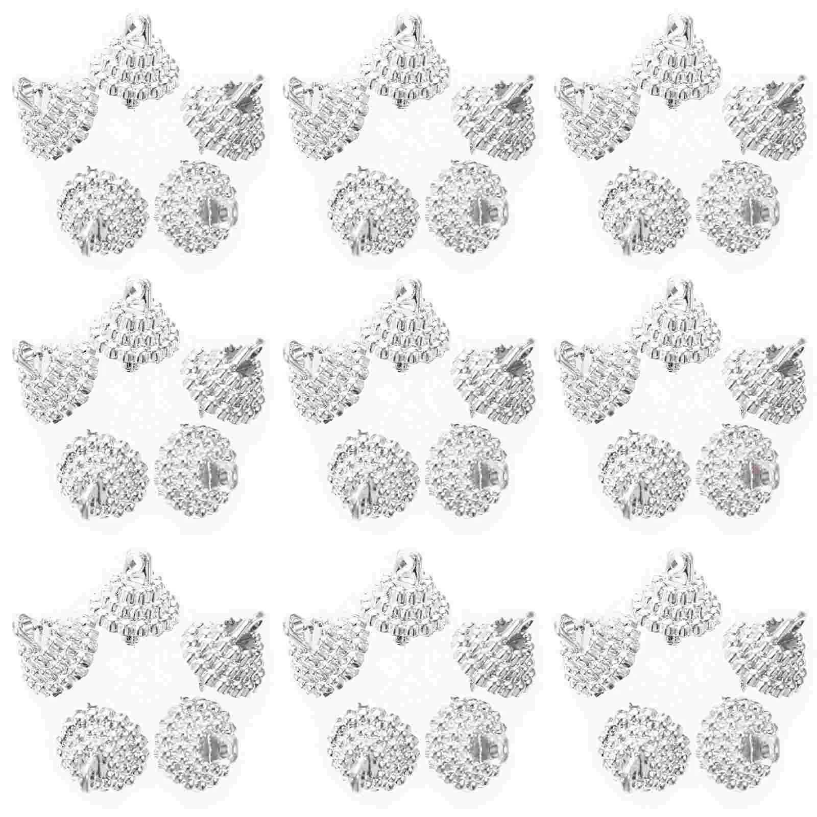 Pendant Set Balls Charms Pendants Caps Decoration Holder Sphere Stand Replacement Creative Accessory Christmas Parts