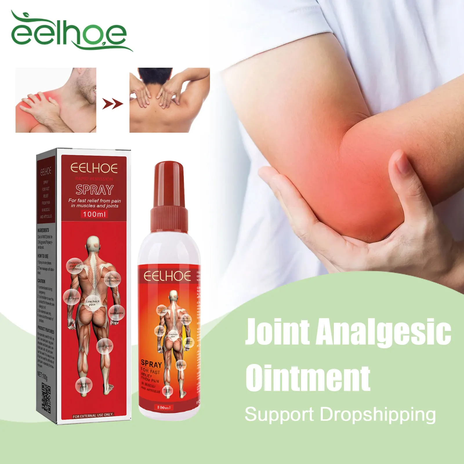 

Joint Analgesic Spray Rheumatoid Treatment Gout Anti-Inflammatory Treat Muscle Ache Back Painkiller Arthritis Pain Relief Spray