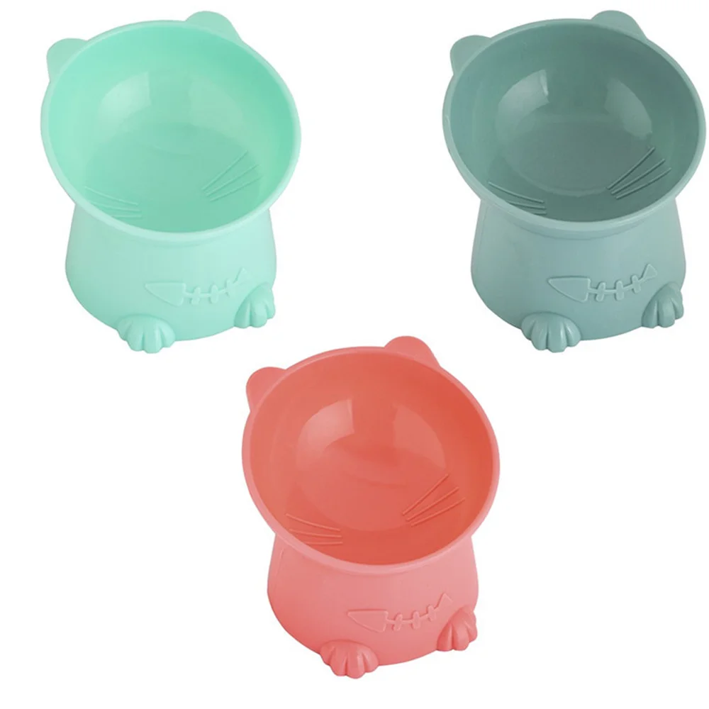 

Oblique Cat Bowl Cartoon Cat Style Pet Supplies Pet Feeder Large Capacity Easy To Clean Pet Bowl Cat Bowl Lovely Oblique