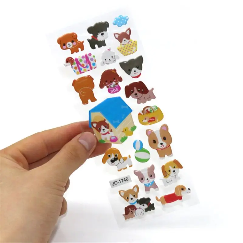 3D Wall Stickers Cartoon 3D Sticker 20Sheets Eco-Friendly Education Reusable Sticker Self-Adhesive Kids Room Stationery Decoration DXAF