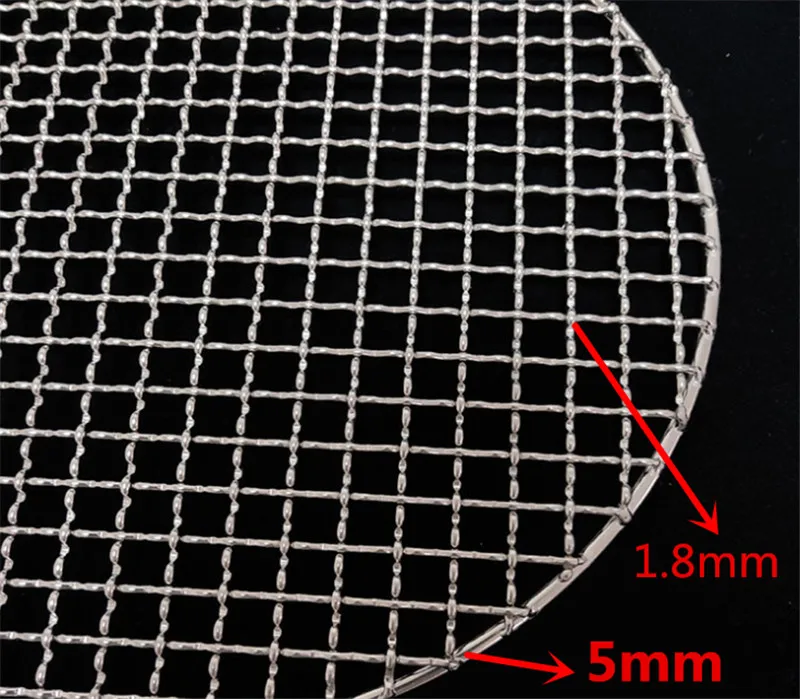 304 Stainless Steel round BBQ Grill Mesh Home Roast Nets Bacon Grill Tool Iron Nets barbecue accessories non-stick BBQ Mat Grid
