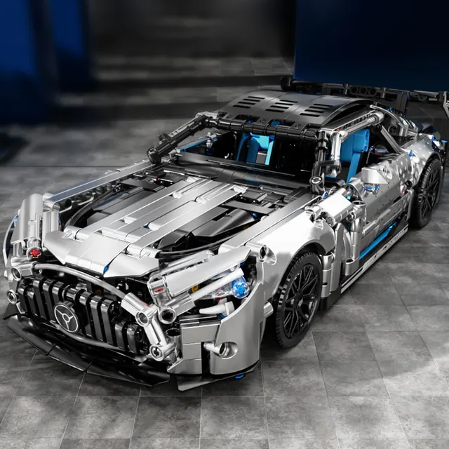 Ensemble de blocs de construction de voiture de course 1